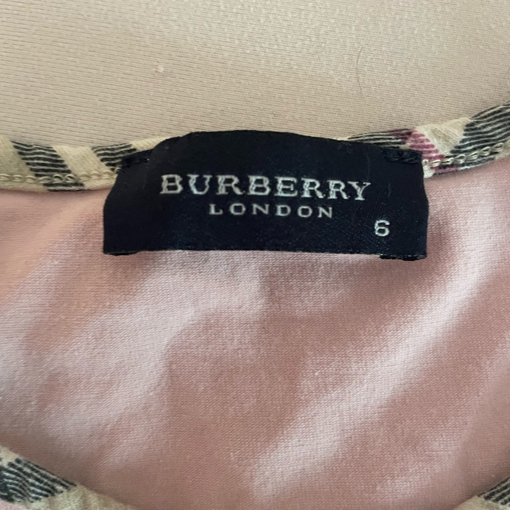 Burberry London Pink and Cream Plaid Top (child’s )